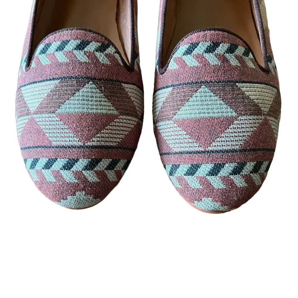 Maison Scotch Kilim Style Slip On Loafers Size 8 - Picture 3 of 7